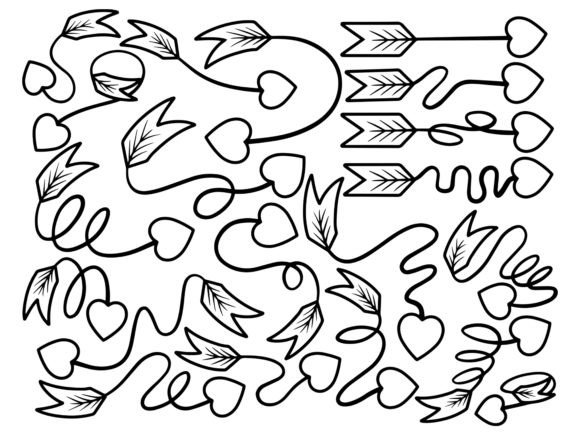 Arrow Line Art Valentine Day