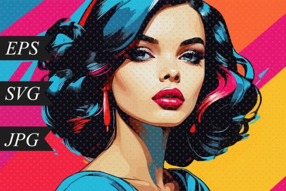 Beautiful Girl Pop Art Embroidery Design Review