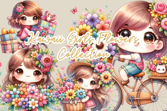 Charming Blossoms and Kawaii Girls