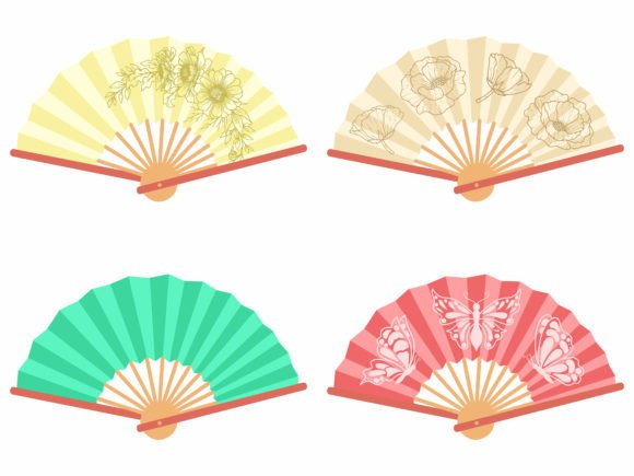 Chinese New Year Hand Fan Background