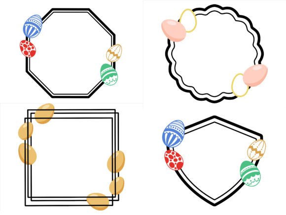 Easter Egg Frame Background Illustration