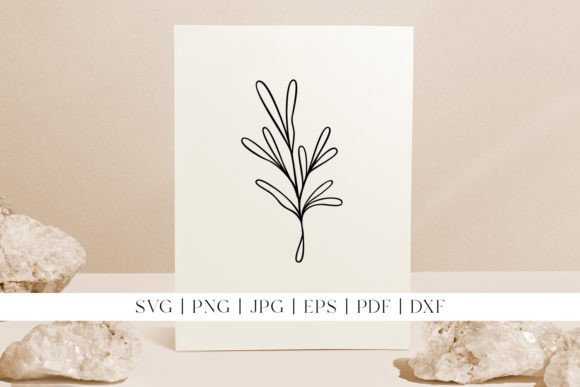 Laurel Leaf Line Art Cute Botanicals