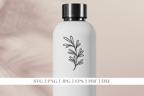 Leafy Line Art Tiny Plant Leaves Cute