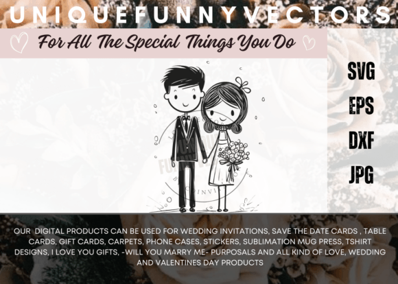 Love and Marriage Stick Figures SVG 3190