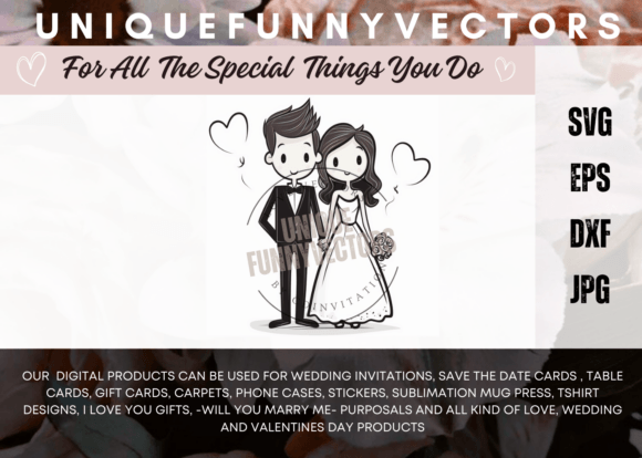 Love and Marriage Stick Figures SVG 3532