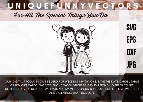 Love and Marriage Stick Figures SVG 3575