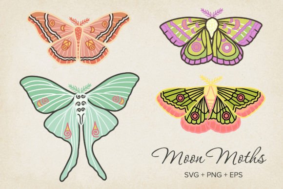 Lunar Moths Butterfly Vector SVG, EPS Review for Real Embroidery Projects