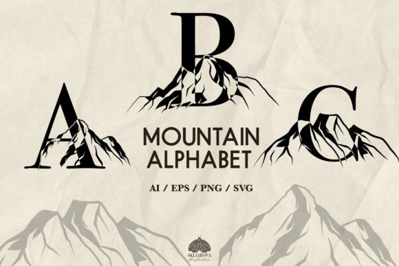 Mountain Alphabet Svg Png Eps Review for Real Embroidery Projects
