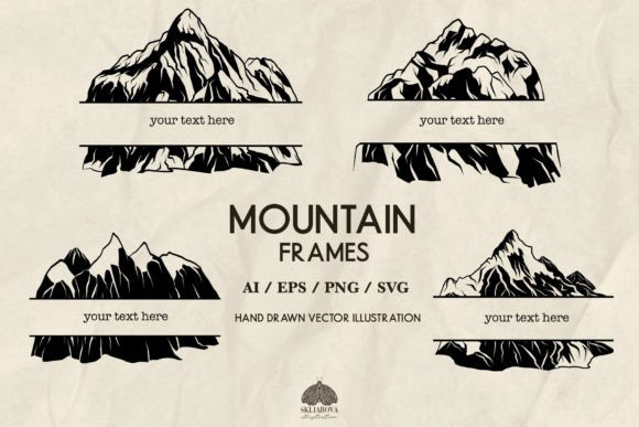 Mountain Frame Svg Png Eps Review for Real Embroidery Projects