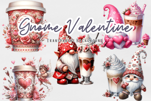 Valentine's Coffee Cup Gnome with Heart