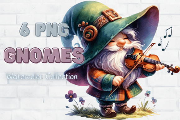 Watercolor Saint Patricks Gnomes Clipart