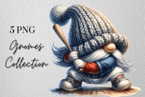 Whimsical Baseball Gnome Collection